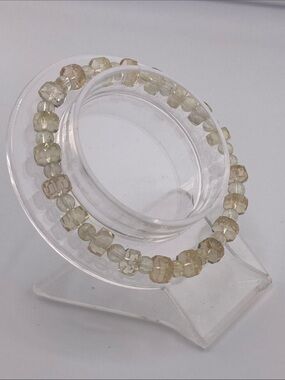 Sparkling Faceted Natural Citrine Rondelle Bracelet